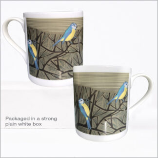 GIFT: BLUE TIT DOUBLE SIDED BONE CHINA MUG