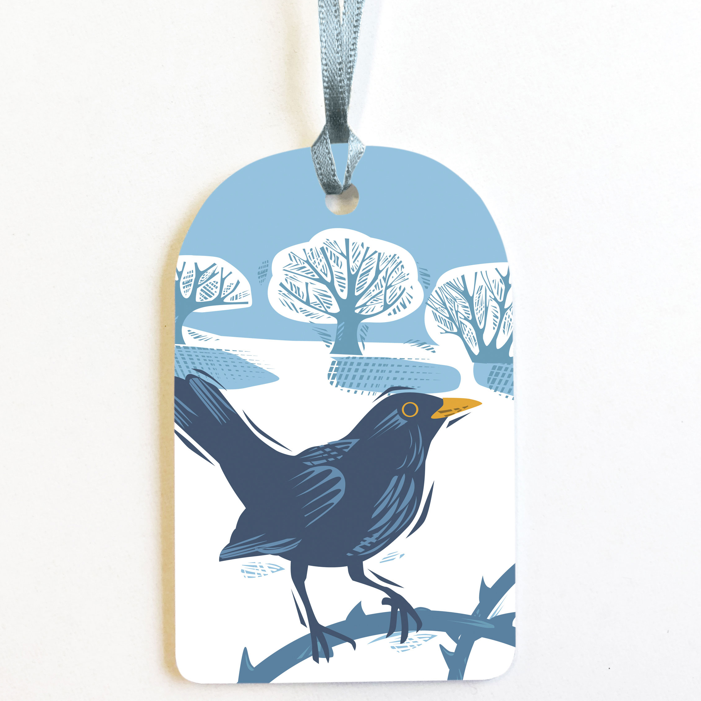 PACK OF 8 BLACKBIRD GIFT TAGS