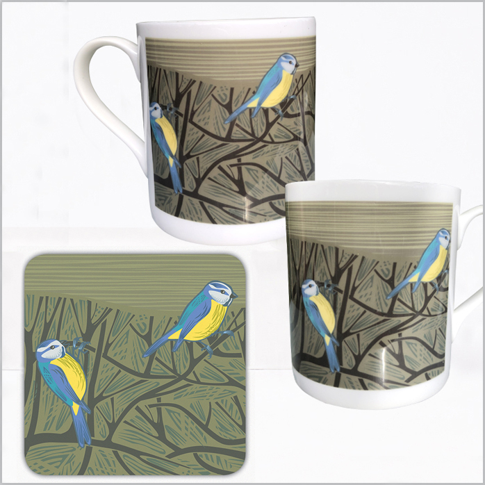 GIFT: BLUE TIT MUG & COASTER