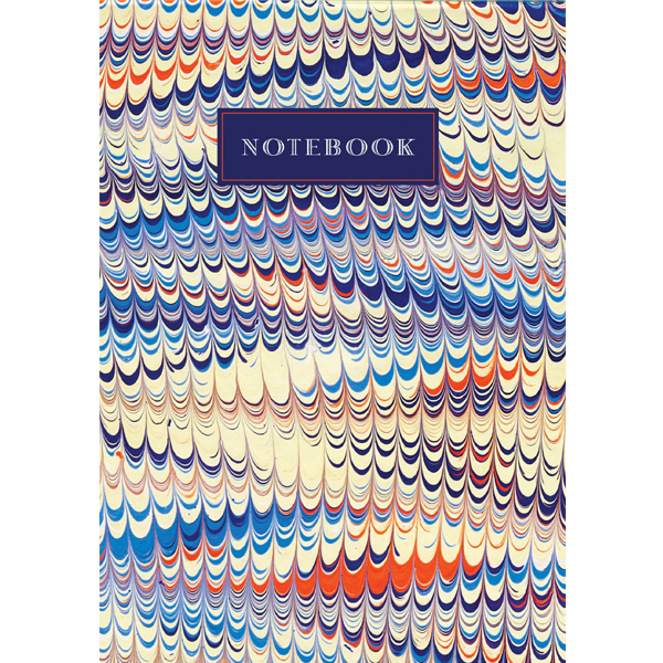 NB17 MARBLING NOTEBOOK (cream/blue/orange)