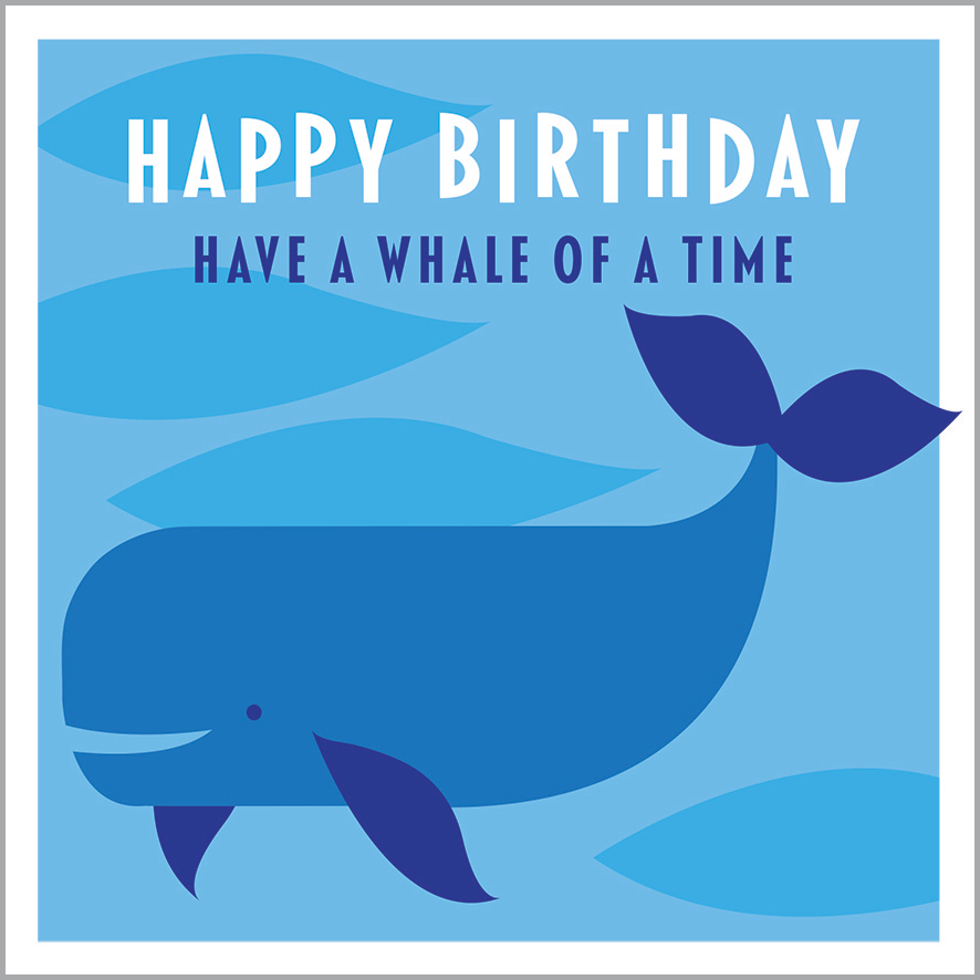 AA01 HAPPY BIRTHDAY - WHALE