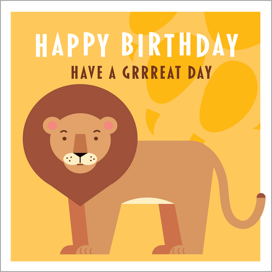AA02 HAPPY BIRTHDAY - LION