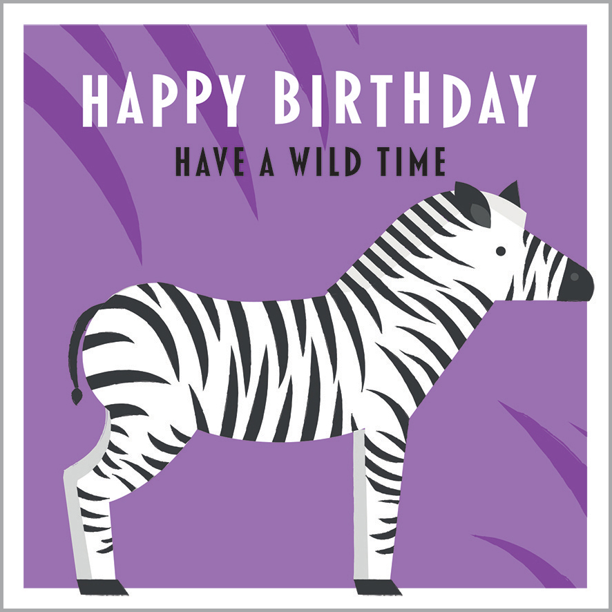 AA04 HAPPY BIRTHDAY - ZEBRA